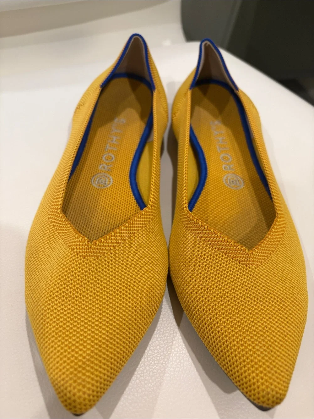 Rothy's The Point Flats RETIRED Marigold Yellow Classic Women’s Size 10